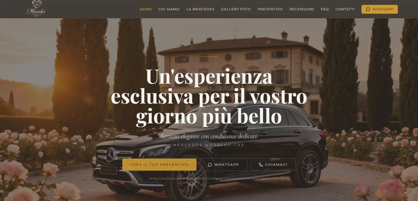 Anteprima sito Mercedes Wedding